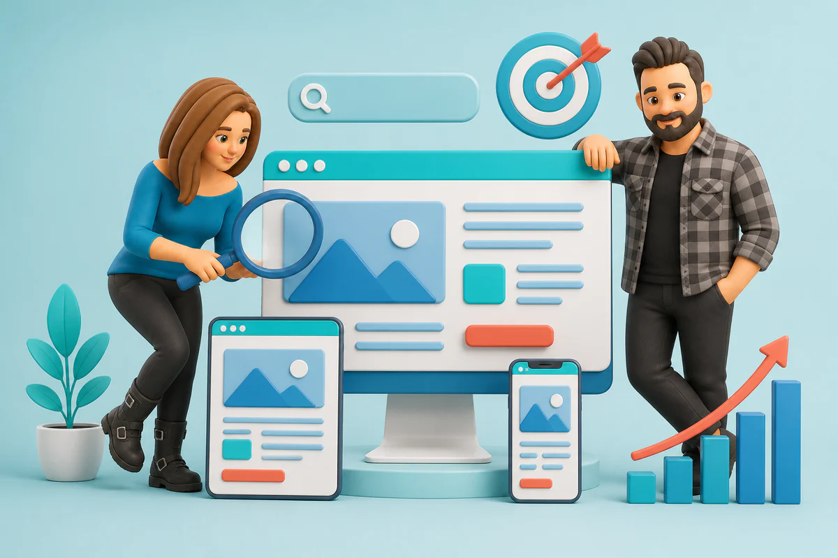 Sarah and Wayne combining responsive web design with search visibility and growth